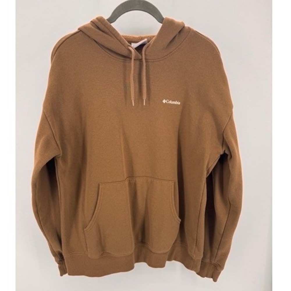Columbia Unisex Brown Floral Graphic Hoodie Pullover Sweatshirt SMALL Gorpcore